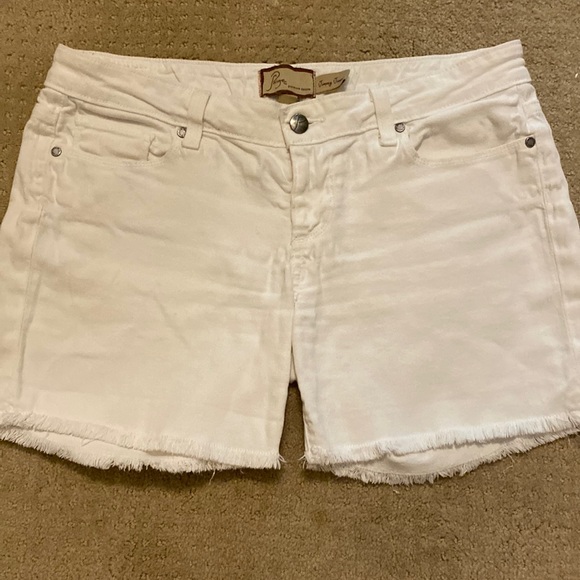 Paige Jimmy Jimmy White Cut-off Shorts - Picture 1 of 10